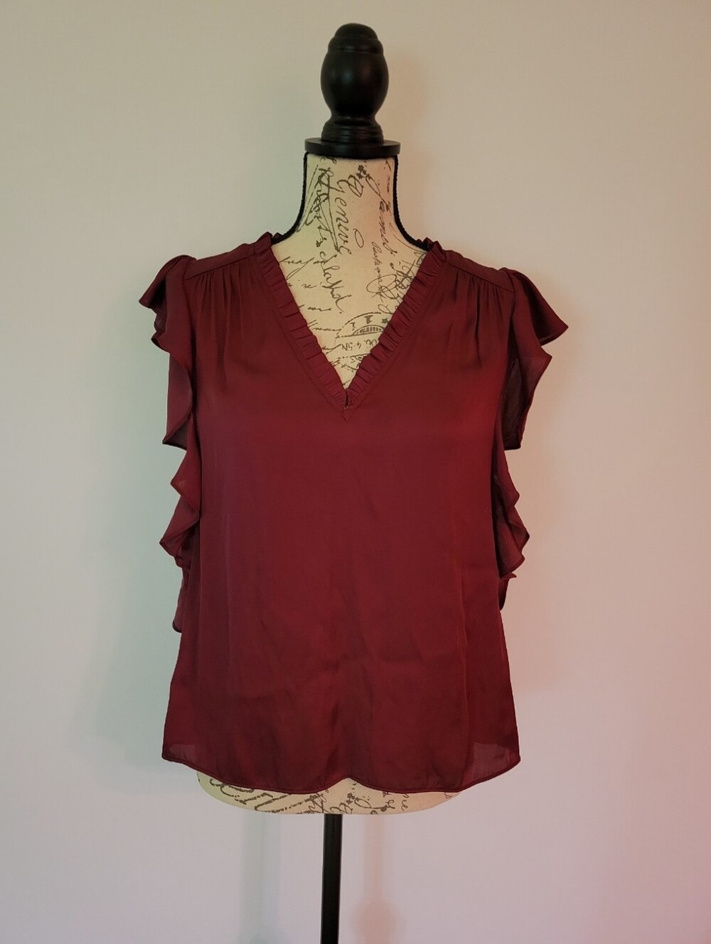 NWOT PAIGE Genie Top In Sangria Size XS - Picture 3 of 9